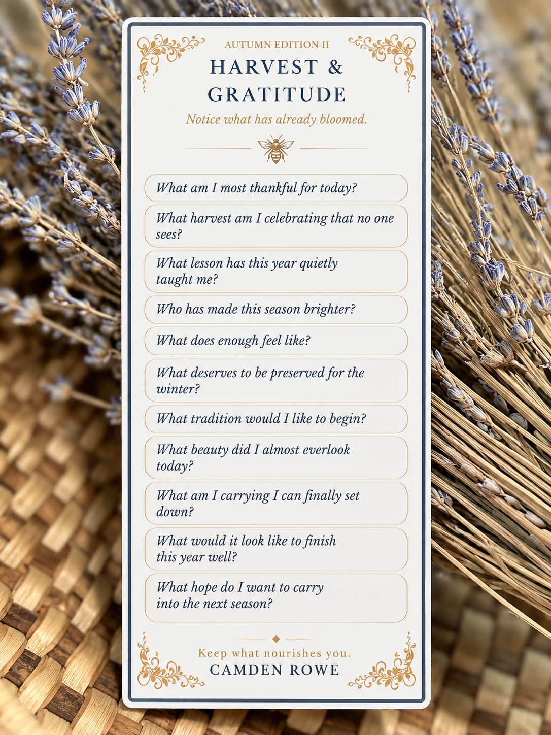 Prompt Library Seasonal Collection  — Harvest & Gratitude Edition I