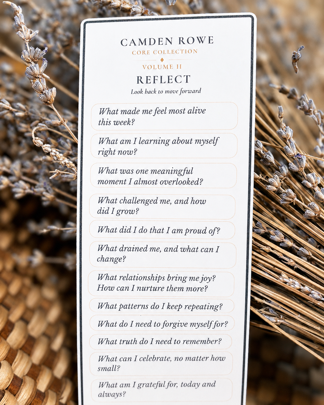 Reflect journal prompt stickers by Camden Rowe